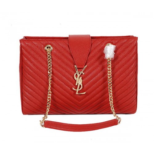 Yves Saint Laurent Classic Monogramme Shopping Bag Y9150 Red