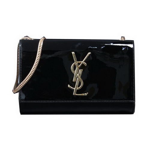 Yves Saint Laurent Classic Patent Clutch 311010 Black