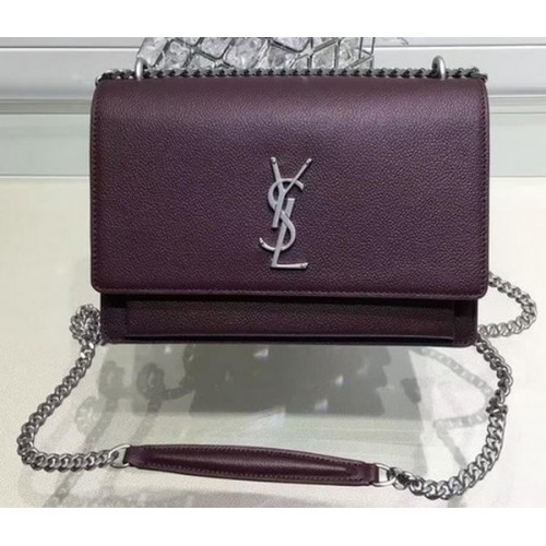 Yves Saint Laurent Cross-body Shoulder Bag Y13927 Purple