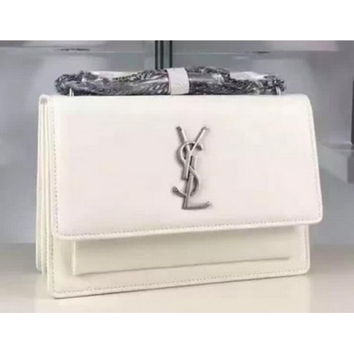 Yves Saint Laurent Cross-body Shoulder Bag Y8816 White