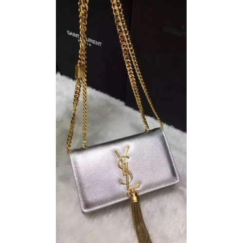 Yves Saint Laurent Cross-body Shoulder Bag Y9012 Silver