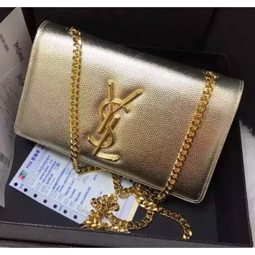 Yves Saint Laurent Cross-body Shoulder Bag Y9014 Gold