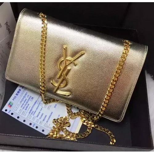 Yves Saint Laurent Cross-body Shoulder Bag Y9015 Gold
