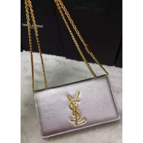 Yves Saint Laurent Cross-body Shoulder Bag Y9015 Silver