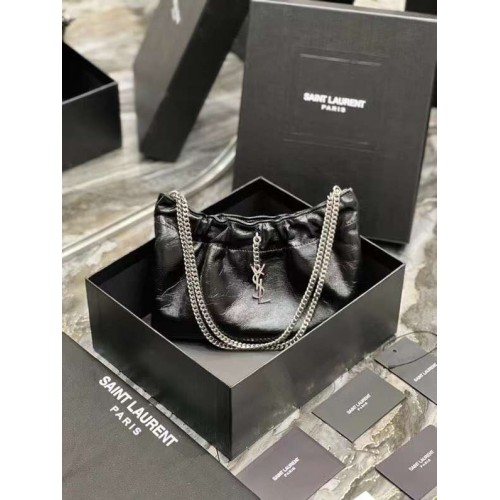 Yves Saint Laurent GABY SATCHEL IN QUILTED LAMBSKIN 581632 black