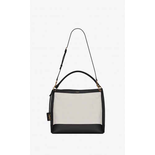 Yves Saint Laurent IN CANVAS AND LEATHER Y635266 black