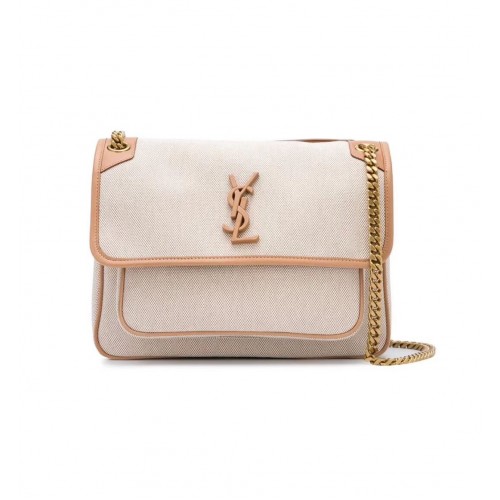 Yves Saint Laurent IN CANVAS AND LEATHER Y698894H Apricot