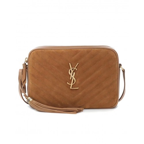 Yves Saint Laurent IN SUEDE AND SMOOTH LEATHER Y520534E Brown