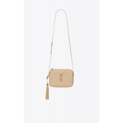 Yves Saint Laurent LOU CAMERA BAG IN QUILTED LEATHER 612544 IVORY NATURAL