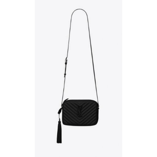 Yves Saint Laurent LOU CAMERA BAG IN QUILTED LEATHER 81000 black