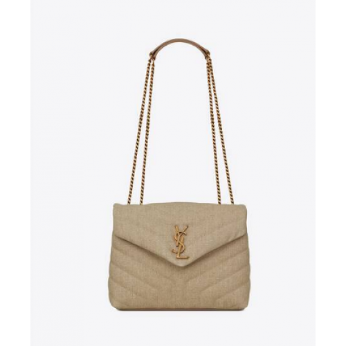 Yves Saint Laurent LOULOU SMALL IN QUILTED Y LINEN Y549469