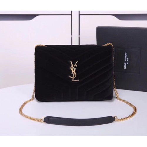 Yves Saint Laurent Leather Cross-body Shoulder Bag Y487218 Black