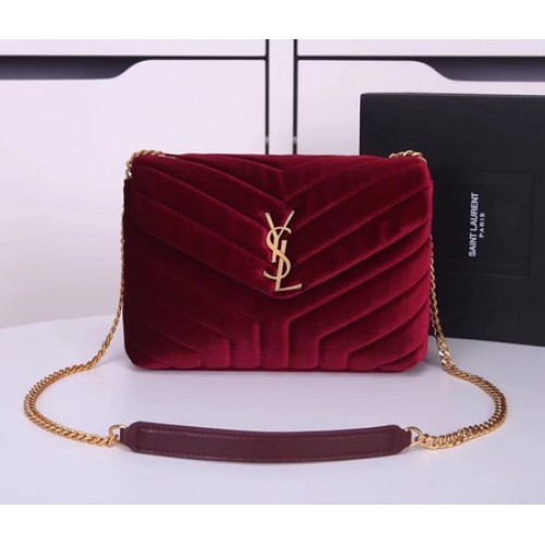 Yves Saint Laurent Leather Cross-body Shoulder Bag Y487218 Wine