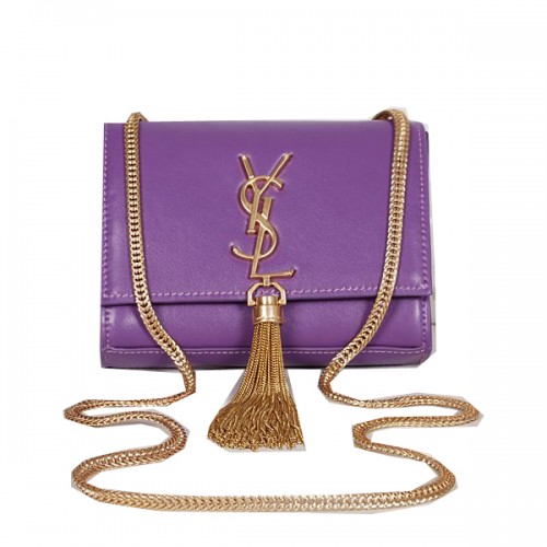 Yves Saint Laurent MINI Monogramme Cross-body Shoulder Bag Purple