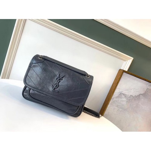 Yves Saint Laurent NIKI BABY IN LAMBSKIN 498893 dark blue