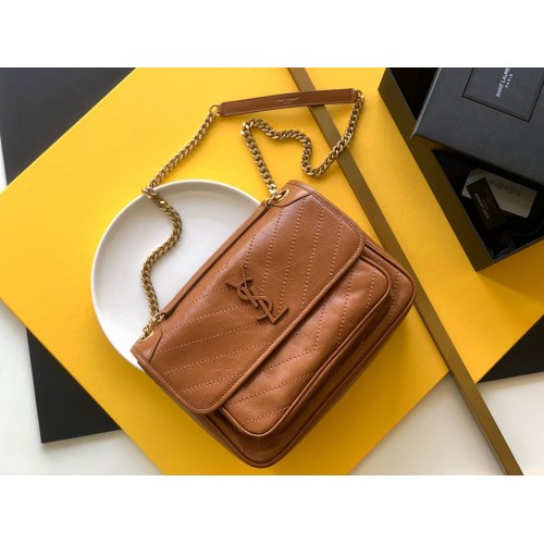 Yves Saint Laurent Medium Niki Chain Bag 498894 Brown