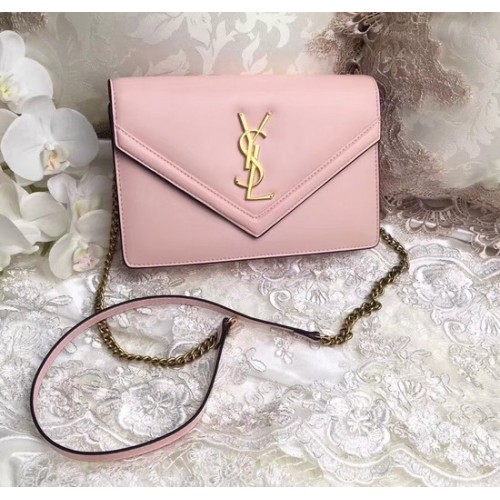 Yves Saint Laurent Monogramme Calf leather cross-body bag 2569 pink
