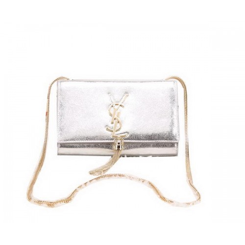 Yves Saint Laurent Monogramme Cross-body Shoulder Bag Silver