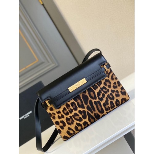 Yves Saint Laurent Original Leopard Leather Y23698 Black