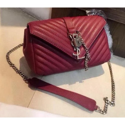Yves Saint Laurent Small Classic Monogramme Flap Bag Y20167 Burgundy
