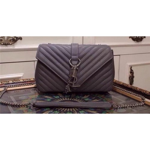 Yves Saint Laurent Small Classic Monogramme Flap Bag Y20167 Grey