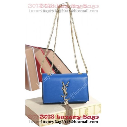 Yves Saint Laurent mini Monogramme Cross-body Shoulder Bag 5478 Blue
