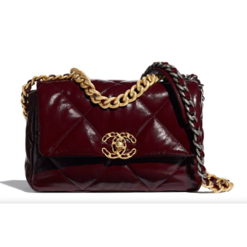 chanel 19 flap bag AS1160  Burgundy