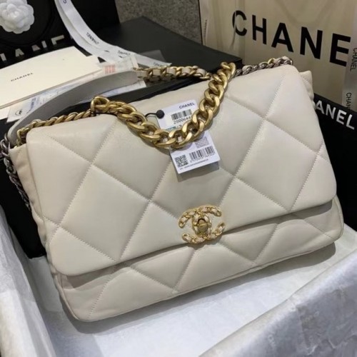 chanel 19 large flap bag  AS1160 AS1161 AS1162 Off white